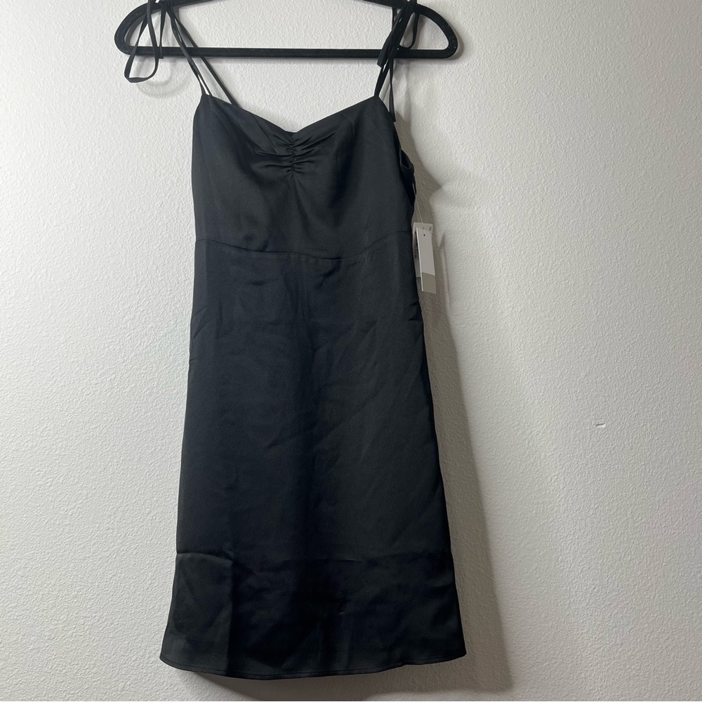 BP size xs mini thin night gown style black dress with adjustable straps